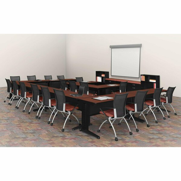 Fusion Rectangle Tables > Training Tables > Fusion Training Tables, 48 X 24 X 29, Wood|Metal Top, Cherry MFTT4824CH